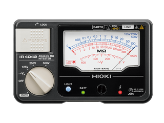アナログ絶縁抵抗計 125V/250/500V/1000V アナログメグオームハイテスタ IR4042-10
