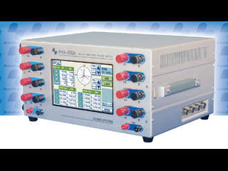 デジタル 電圧電流位相差計 PHA-200A(50Aクランプx4 波形記録機能付き)