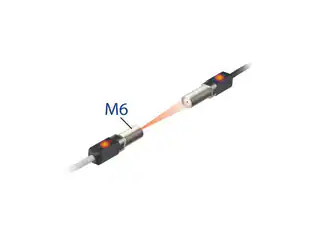 小型デジタルレーザセンサ 透過型 スポットタイプ 小型M6 LV-S72